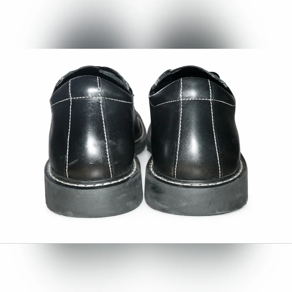 Bass Shoes Mens 9 M Casual Oxford Flats Comfort Black Leather Lace Up Low Top